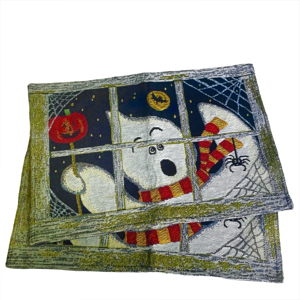 Set of 2 Tapestry Spooky Halloween Placemats
